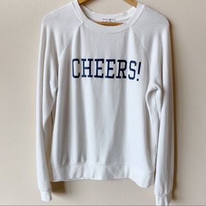 cozy cheers crew neck sweatshirt